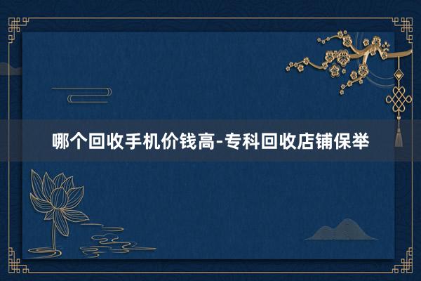 哪个回收手机价钱高-专科回收店铺保举